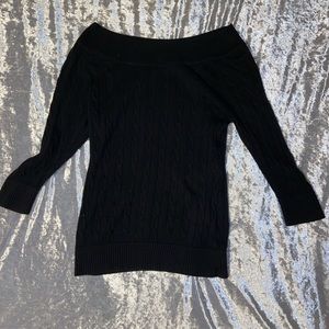 Long sleeve off the shoulder sweater